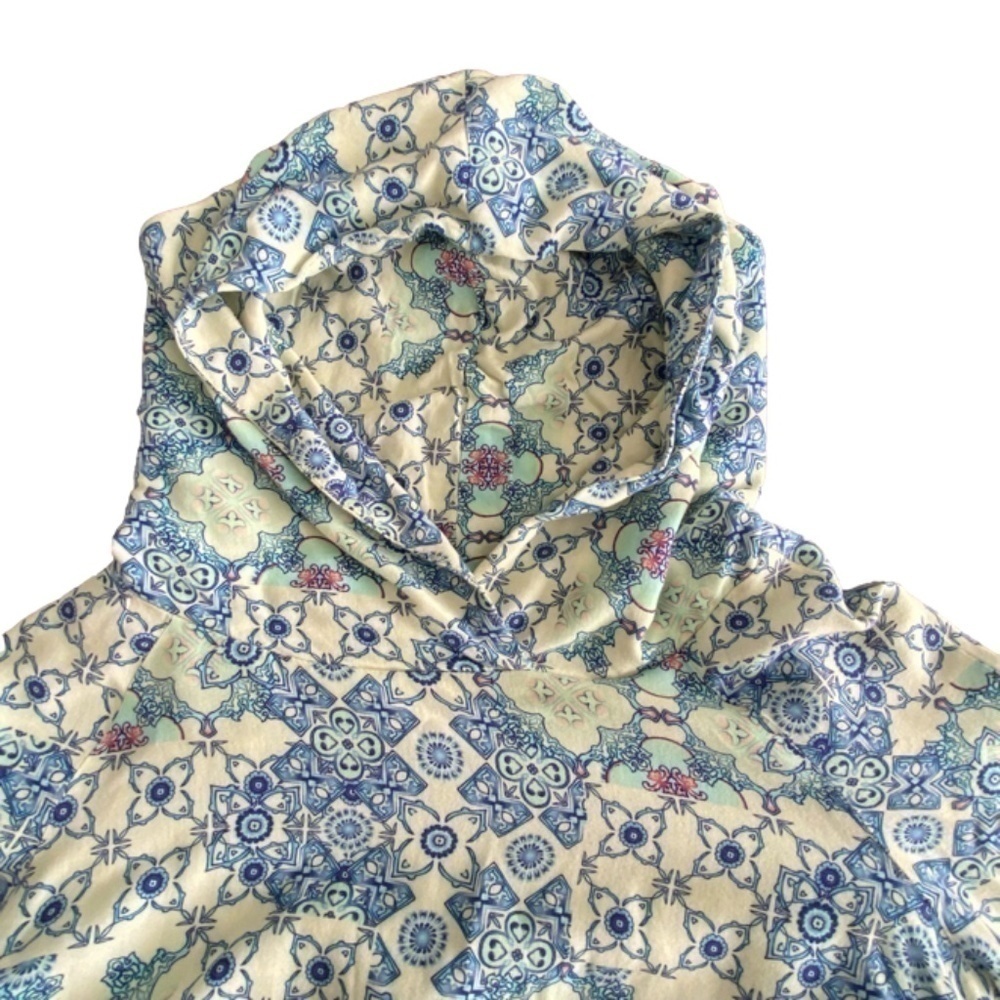HILARY MacMillan size XS tunic length lined hooded shirt ribbed cuffs and hips - Picture 4 of 12